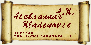 Aleksandar Mladenović vizit kartica